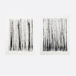 Gerald Giamportone (20th/21st Century) Two Untitled Works, Ink on paper,