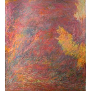 Al Newbill (1921-2011) River Reflections, 1969-70, Oil on canvas,