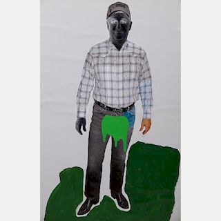 Craig Roper (20th Century) Art Farmer Green, 2010, Photograph, mixed media collage on canvas,