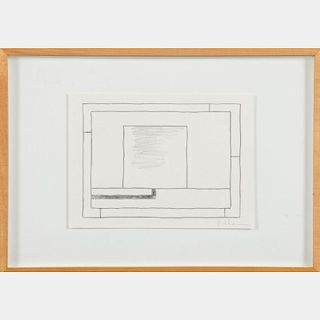 Peter Halley (b. 1953) Untitled, Pencil and ink on paper,