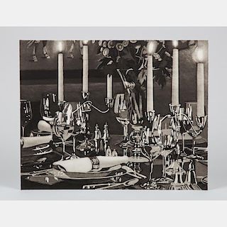 Julia Jacquette (b. 1964) My Houses (Dining Room with Horse Painting), 2010, Aquatint on Hahnemuhle Copperplate paper,