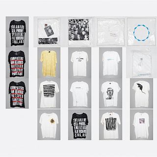 A Collection of Artist Designed T-Shirts by Various Artists, 20th Century,