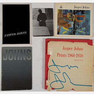 A Group of Five Books Pertaining to the Work of Jasper Johns (b. 1930),