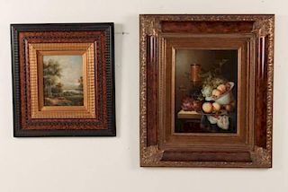 4 PIECE MISCELLANEOUS LOT OF 20TH C. FRAMED OIL PAINTINGS