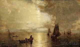 George Herbert McCord (American, 1848-1909)      Fishing Boats at Night