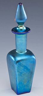Lundberg Iridescent Art Glass Perfume Bottle
