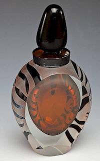 Correia Art Glass Tiger Perfume Bottle