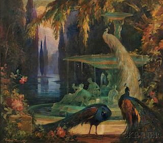 Vladimir Pavlosky (American, 1884-1944)      The Green Fountain