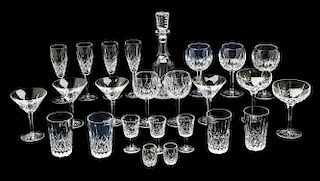 25 Pcs Waterford Lismore Pattern Crystal Glassware