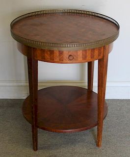A Fine Quality Round Inlaid French Style Table