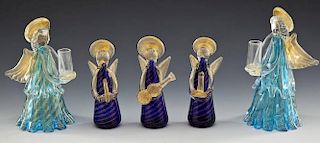 5 Murano Glass Angels