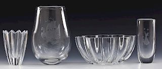 4 Pieces Orrefors Crystal