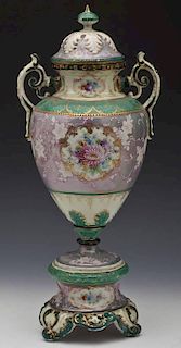 French Porcelain Covered Urn