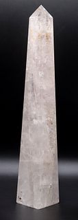 Carved Rock Crystal Obelisk.
