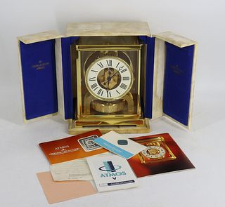 Vintage Lecoultre Atmos Clock In Presentation Case