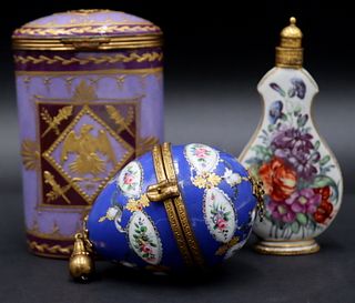 Collection of Porcelain Trinket Boxes Inc. Sevres.