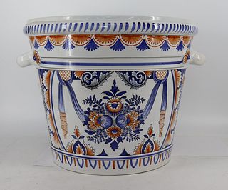 Large French Porcelain Planter Made for Tiffany.
