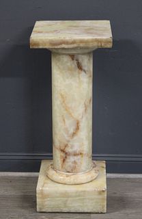 Large Antique Onyx Pedestal.