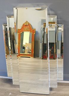 Modern Midcentury Style Sculpted Mirror.