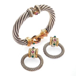 David Yurman Multi-Gem, 14k, Sterling Silver Jewelry Set