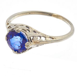 Sapphire, 18k White Gold Ring