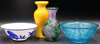 Collection of (4) Pcs. of Chinese Peking Glass.