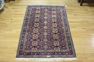 Signed Vintage & Finely Hand Woven Tabriz Carpet.