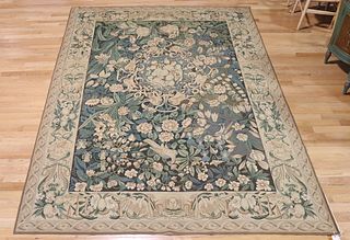 Vintage and Finely Hand Woven Aubusson Carpet