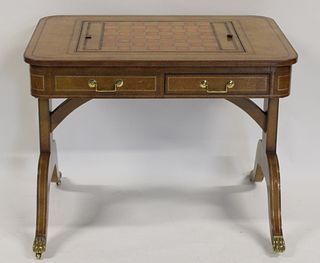 Maitland & Smith Leathertop Game Table.