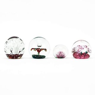 Lot of Four (4) Studio Art Glass Paperweights