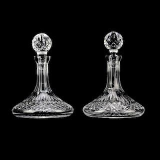Pair of Waterford Lismore Crystal Ships Decanter