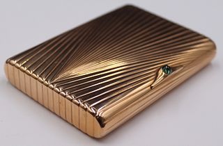 GOLD. Art Deco Russian 14kt Gold and Sapphire Case