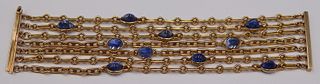 JEWELRY. Multi-Strand 14kt Gold and Colored Gem