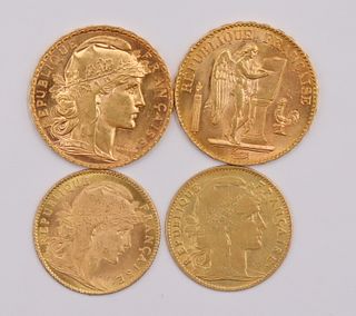 NUMISMATICS. (4) French Third Republic Gold Coins.