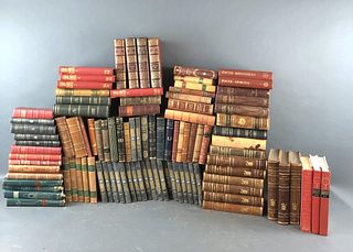 100 Mostly Scandinavian Leather Bound Books