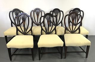 A Set of 7 Hepplewhite Style Dining Chairs