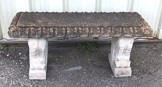 A Set of 4 Portland Cement Garden Benches