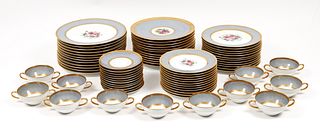 72 piece set of hand painted Charles Ahrenfeldt for Limoges
