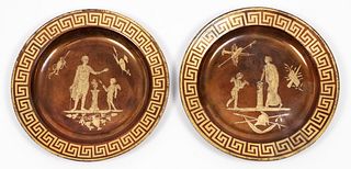 Pair 19th Century Giustiniani Husband and Wife plates