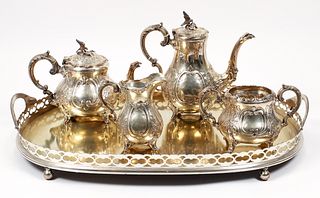 19th Century 4 Pc. English Sterling and Coffee Service