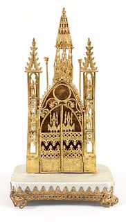 French Gothic Style gilt metal Reliquary