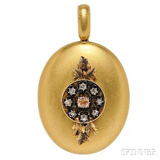 Victorian Gold and Diamond Mourning Locket