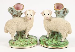 Pair Staffordshire Sheep 