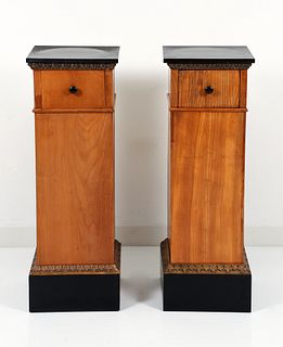 Pair of Biedermeier style Stands with single drawers