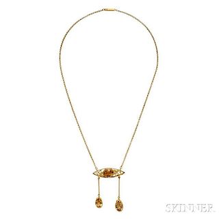 14kt Gold and Citrine Negligee