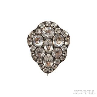 Silver and Paste Brooch
