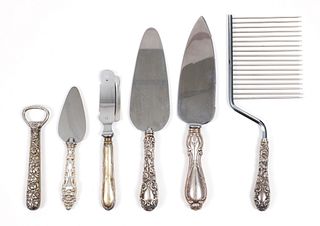 Collection serving pieces with Sterling Silver Handles