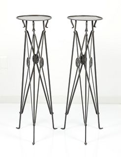 Pair of rod iron Ferneries or Plant Stands