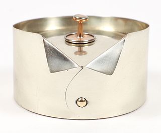 Sterling Silver Round Jewelry Box with Lid