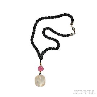Sapphrie and Pink Tourmaline Pendant